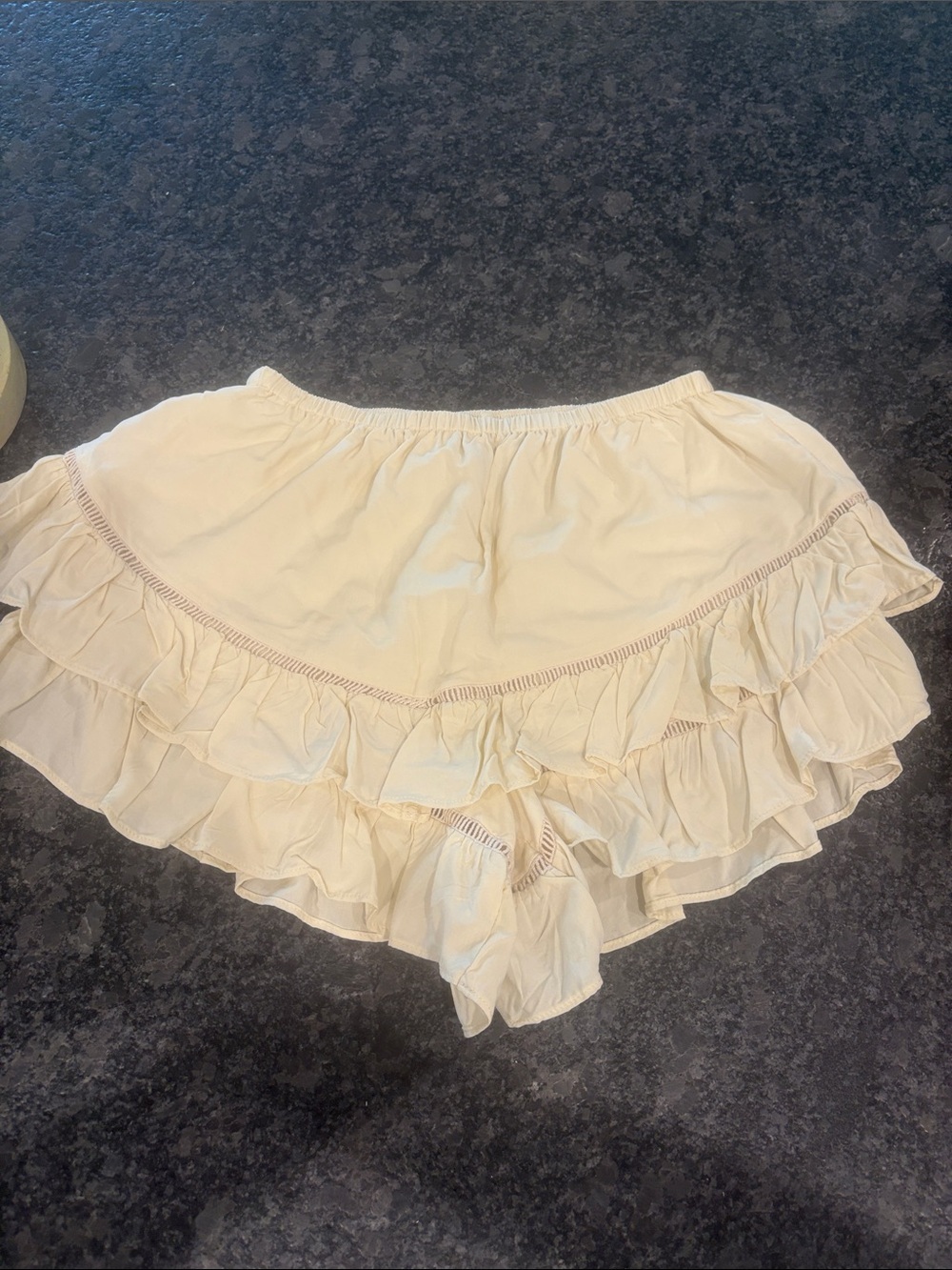 wild fable Cream Ruffled Tiered Skort